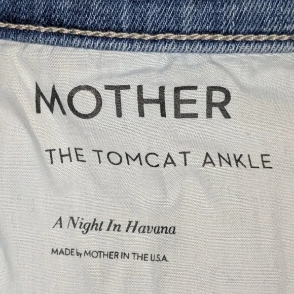 MOTHER Women's The Tomcat Ankle Leg Blue Jeans - Picture 5 of 8